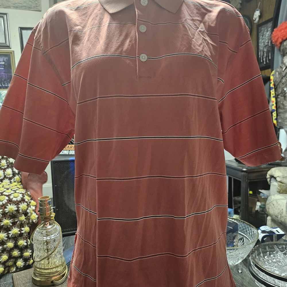 Nike Men's Polo Shirt - Red Striped